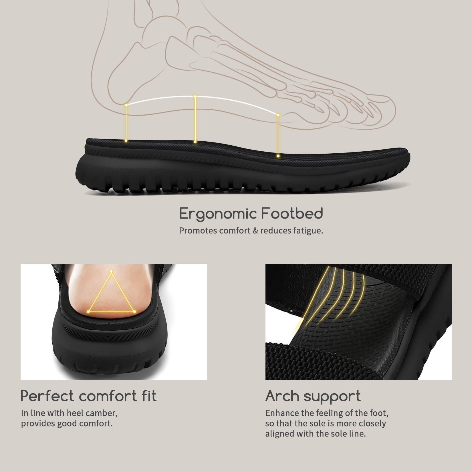 Women's Arch Support Sandals - Adjustable Lightweight Walking & Sport Sandals for Comfort - Perfect for Hiking, Travel & Everyday Wear