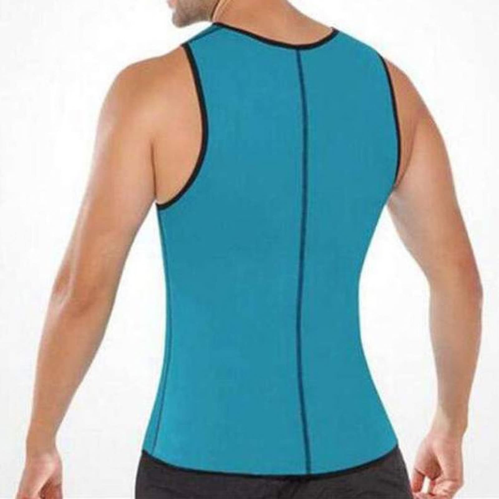 ChyJoey Men's Workout Sauna Vest - Zipper Sweat Fat Burning Fitness Vest for Weight Loss & Body Shaping - Ideal for Gym, Running, and Home Workouts