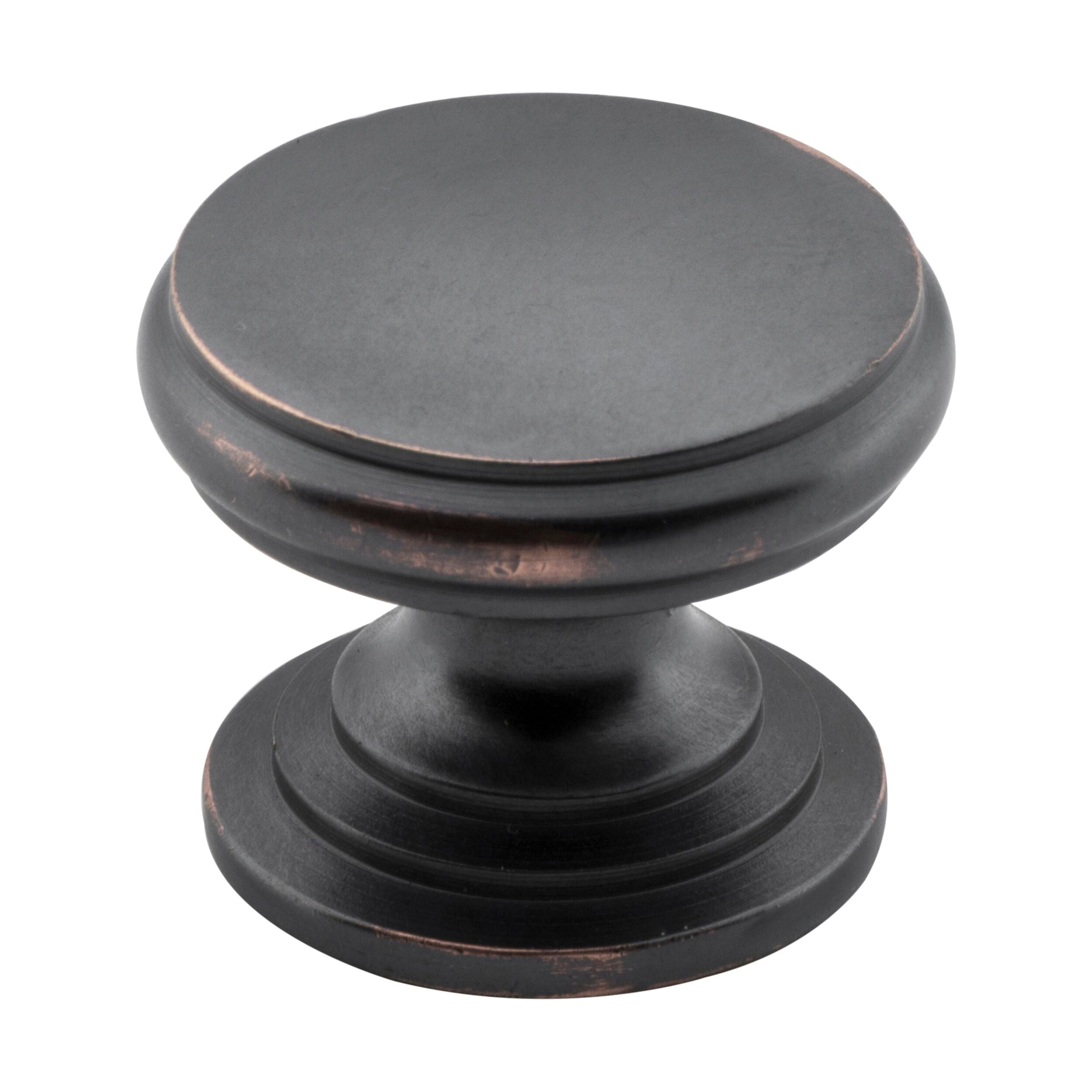 Antique Copper Cabinet Knob 3037 - 25mm Diameter x 20mm Projection - Vintage Drawer Pull for Kitchen Cabinets, Dressers & Furniture Hardware (Set of 10) - Perfect for Home Renovation & DIY Projects