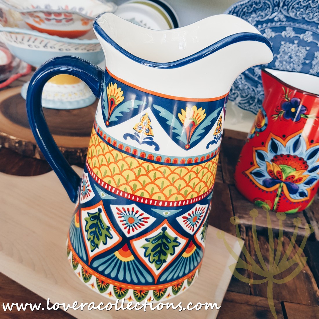 Blue Talavera Pitcher 2L