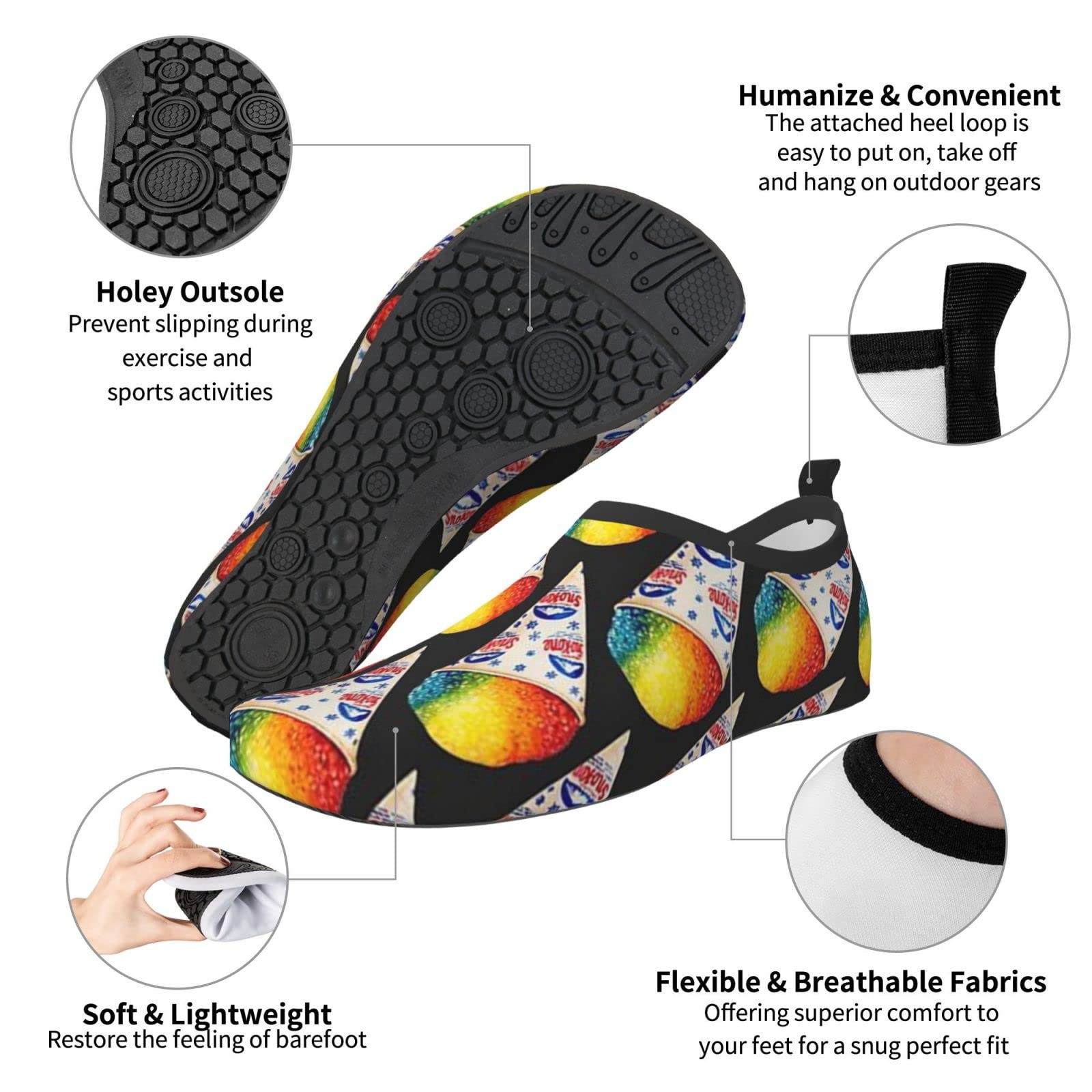 **Women's & Men's Quick-Dry Non-Slip Aqua Socks - Beach Swim Shoes for Pool, Volleyball & Water Sports | Lightweight Sand Socks for Adults (Ideal for Swimming, Surfing & Outdoor Activities)**