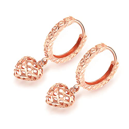 Rose heart fits small earlobes
