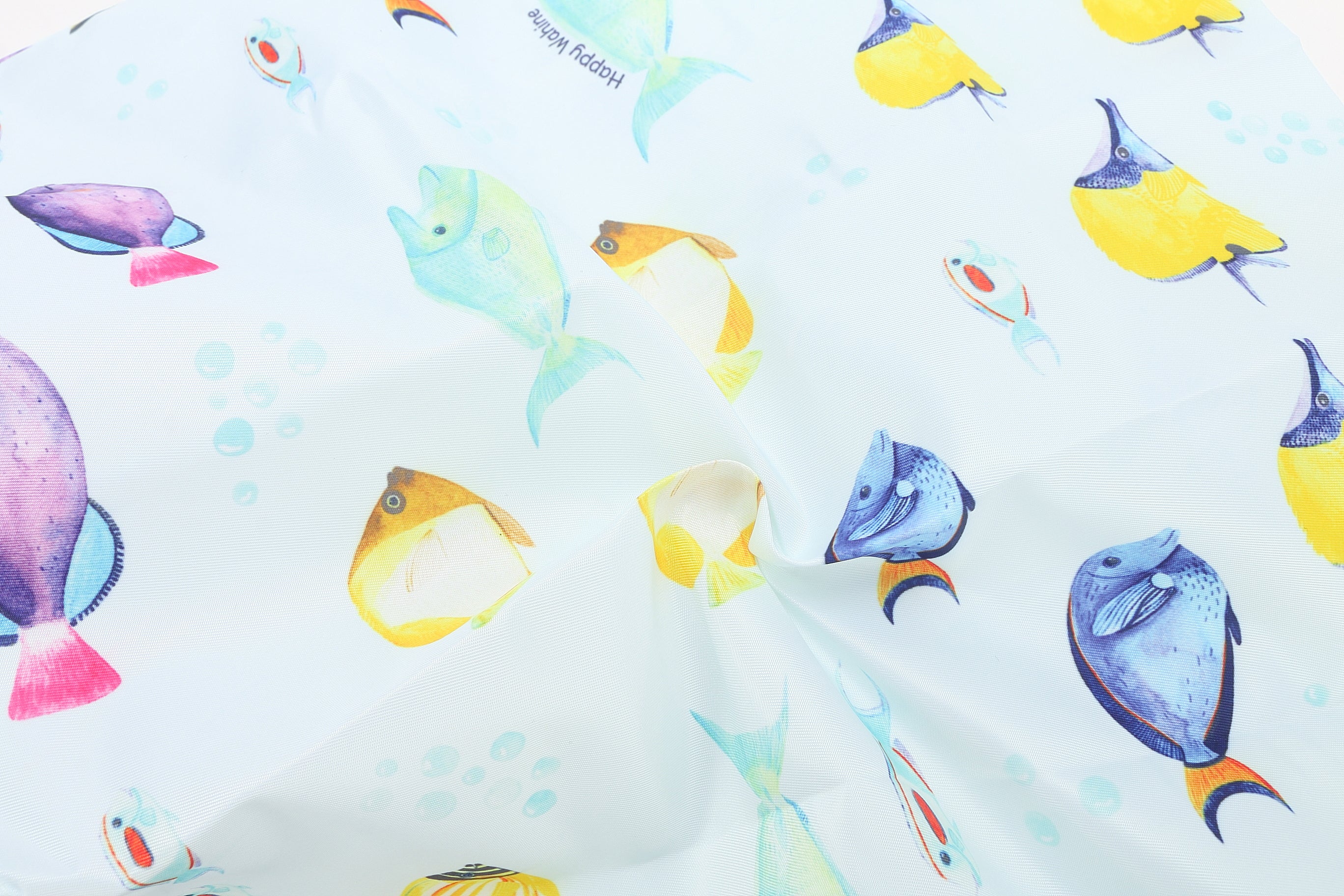 Foldable Tote Bag - Jake Fish 'Ohana Blue - Lightweight & Durable Shopping Bag for Beach, Grocery, Travel & Daily Use