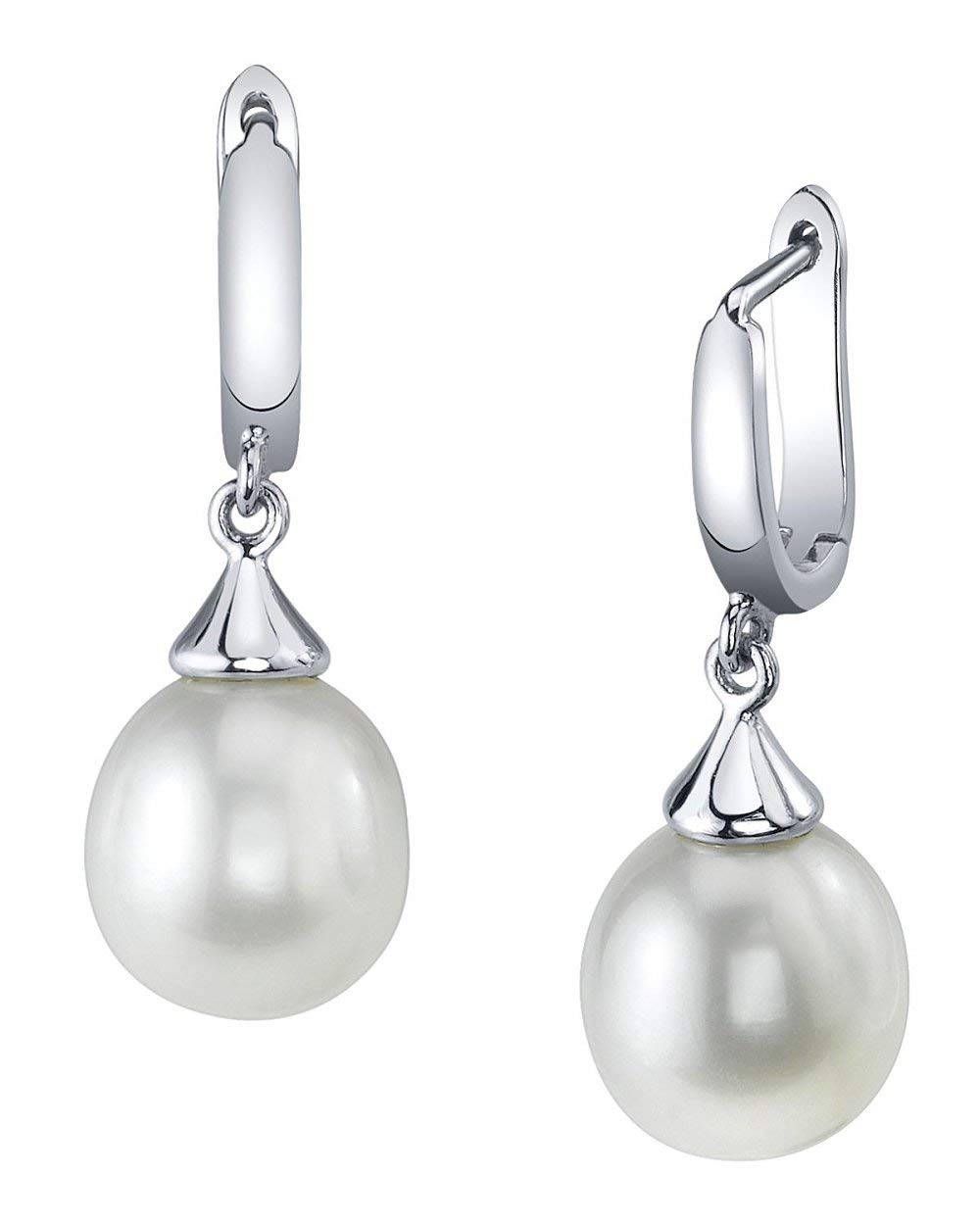 Drop Shape White Freshwater Cultured Pearl Earrings for Women | Elegant Pearl Dangle Earrings | Perfect for Weddings, Parties & Formal Occasions