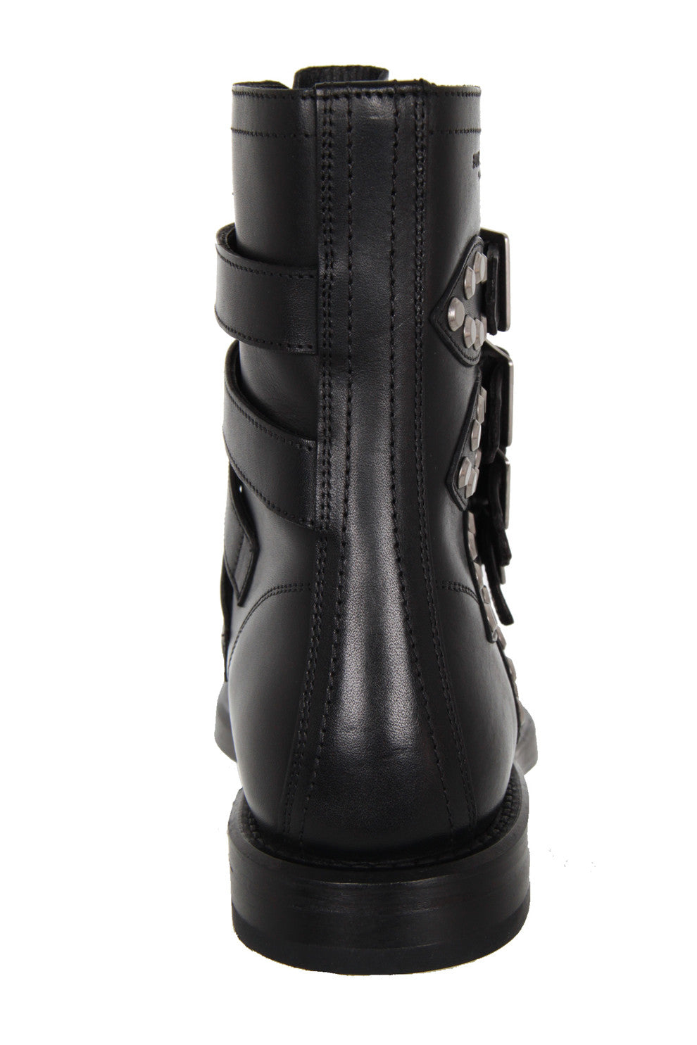 Men's Multi Buckle Ranger Boots - Durable Black Leather Work Boots for Hiking, Hunting & Outdoor Adventures