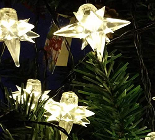 Solar Garden Lights Outdoor Waterproof - 20 LED Warm White String Lights for Christmas, Patio, Yard, and Landscape Decoration | Perfect for Holiday, Party, and Backyard Ambiance