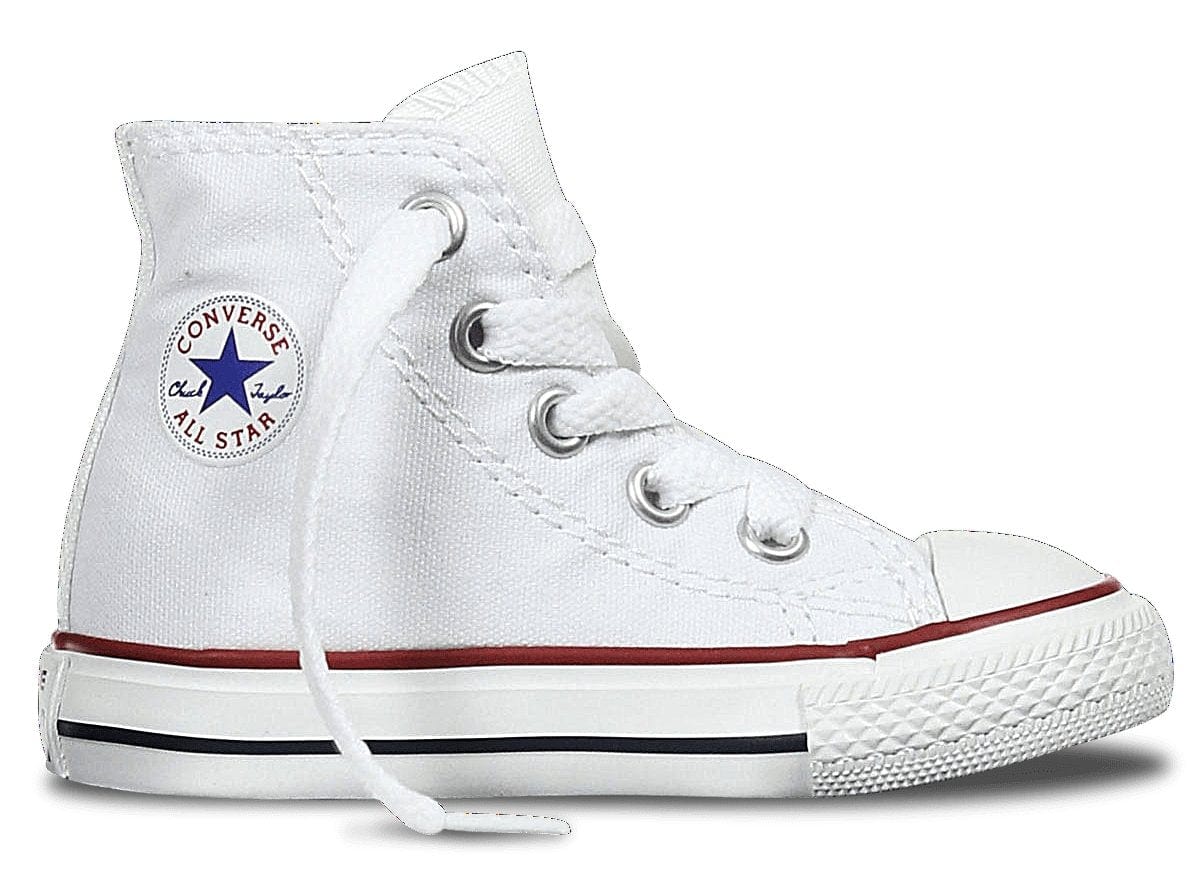 Converse Kids Chuck Taylor All Star High Top Sneakers - White Canvas Shoes for Boys & Girls - Perfect for School, Play & Casual Outfits