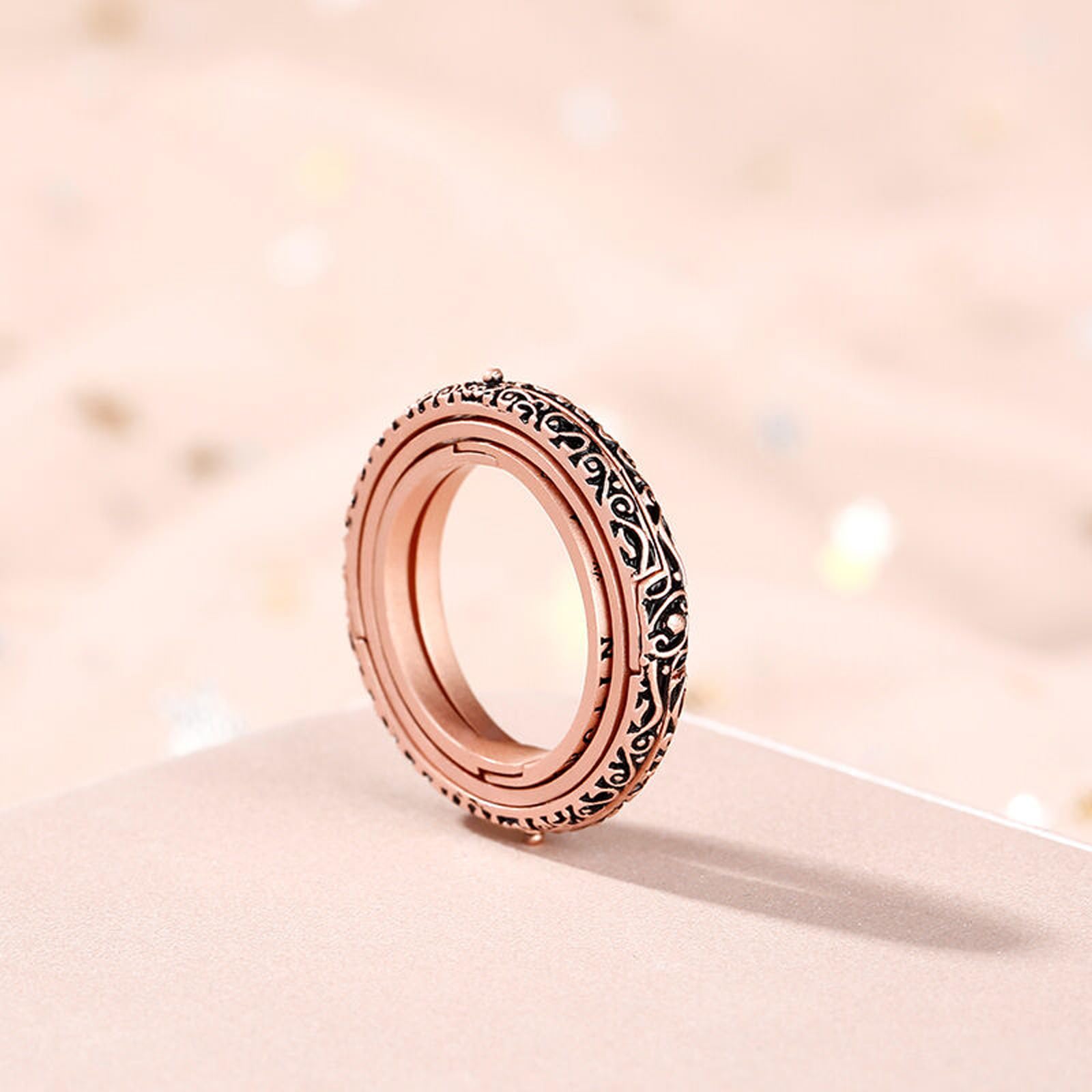 Jeulia Open Astronomical Sphere Ball Ring for Men & Women - 925 Sterling Silver Foldable Comic Finger Ring with Free Chain - Couple Lover Jewelry Gift for Anniversary, Valentine's Day & Romantic Occasions