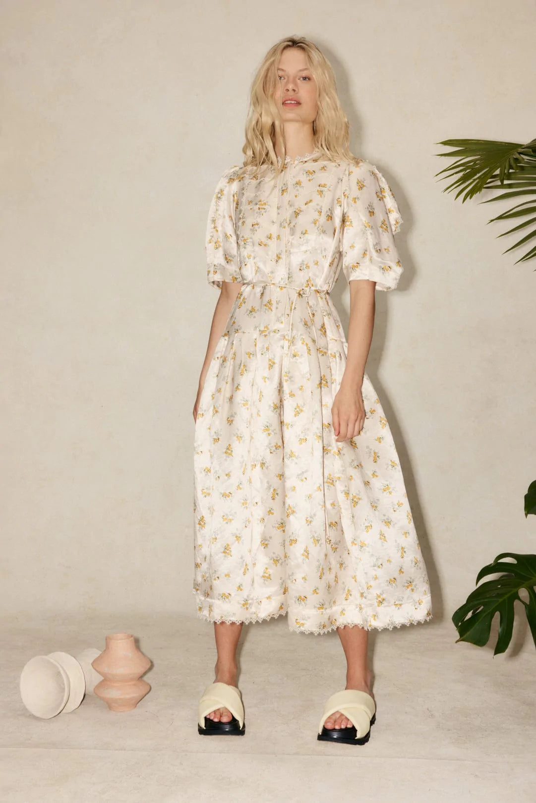 Bea Midi Dress for Women - Elegant Floral Print Summer Dress - Perfect for Weddings, Parties & Casual Outings