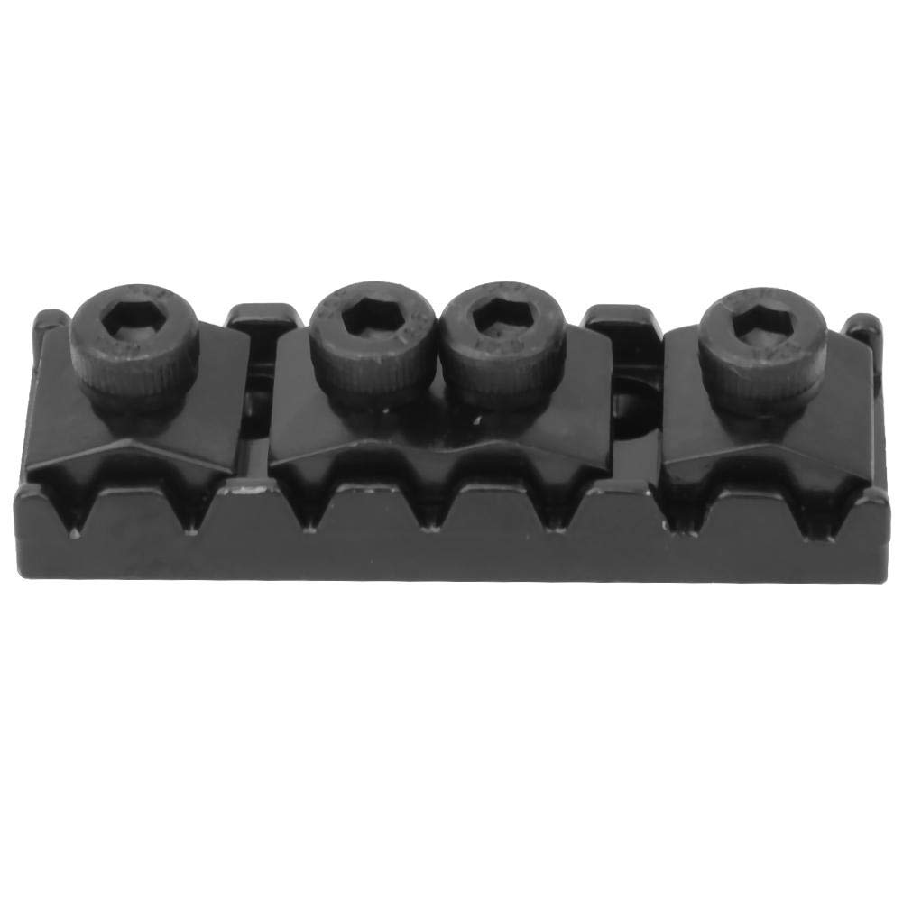 Premium Zinc Alloy Electric Guitar Locking Nut - Black 7-String Double Rocking Guitar Accessory for Professional Musicians & Stage Performances | Perfect for Rock, Metal & Live Shows