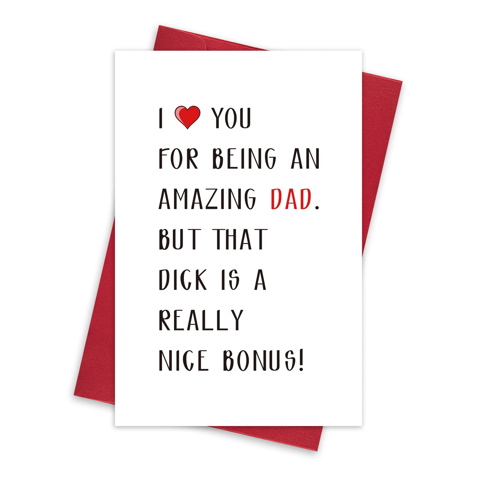 Funny Naughty Father's Day Card - Romantic Love Greeting Card for Husband from Wife - Cute Dirty Bonus Card for Him - Perfect for Anniversary, Birthday & Special Occasions