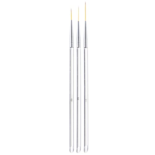 Nail Art Brush Pen Set - Thin Rod Manicure Pen, Pull Line Pen, Flower Pen with Transparent Rod & Single Head for Nail Polish Painting & Design | Perfect for DIY Nail Art, Salon Professionals & Home Manicures