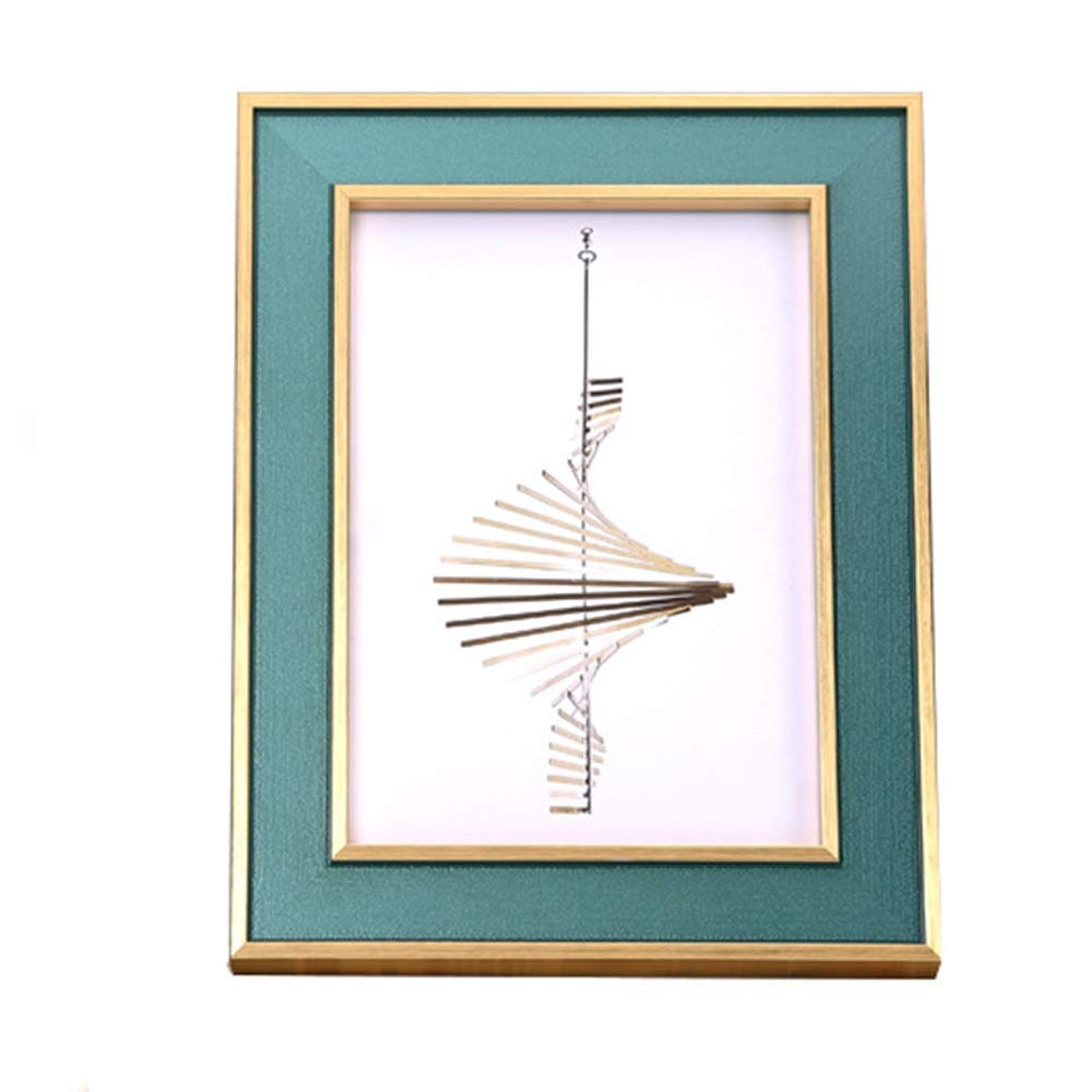 Luxury Solid Wood Table Top Picture Frame - Green Gold 6 Inch Photo Display for Wedding, Home Decor & Photography | Elegant Handcrafted Wooden Frame for Wall Art, Office Desk & Gift Giving