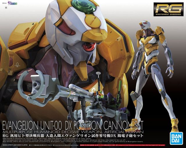 Bandai RG Evangelion Unit 00 DX Posetron Cannon Model Kit - High-Quality Anime Action Figure for Collectors | Perfect for Display, Gifts & Anime Enthusiasts