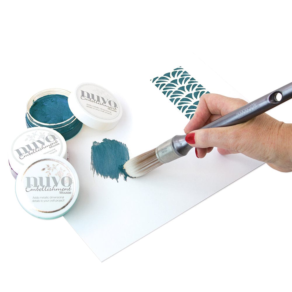 Nuvo Embellishment Mousse - Pacific Teal 822n | Decorative Crafting Foam for Scrapbooking, Card Making & DIY Projects | Perfect for Paper Crafts, Mixed Media & Home Decor