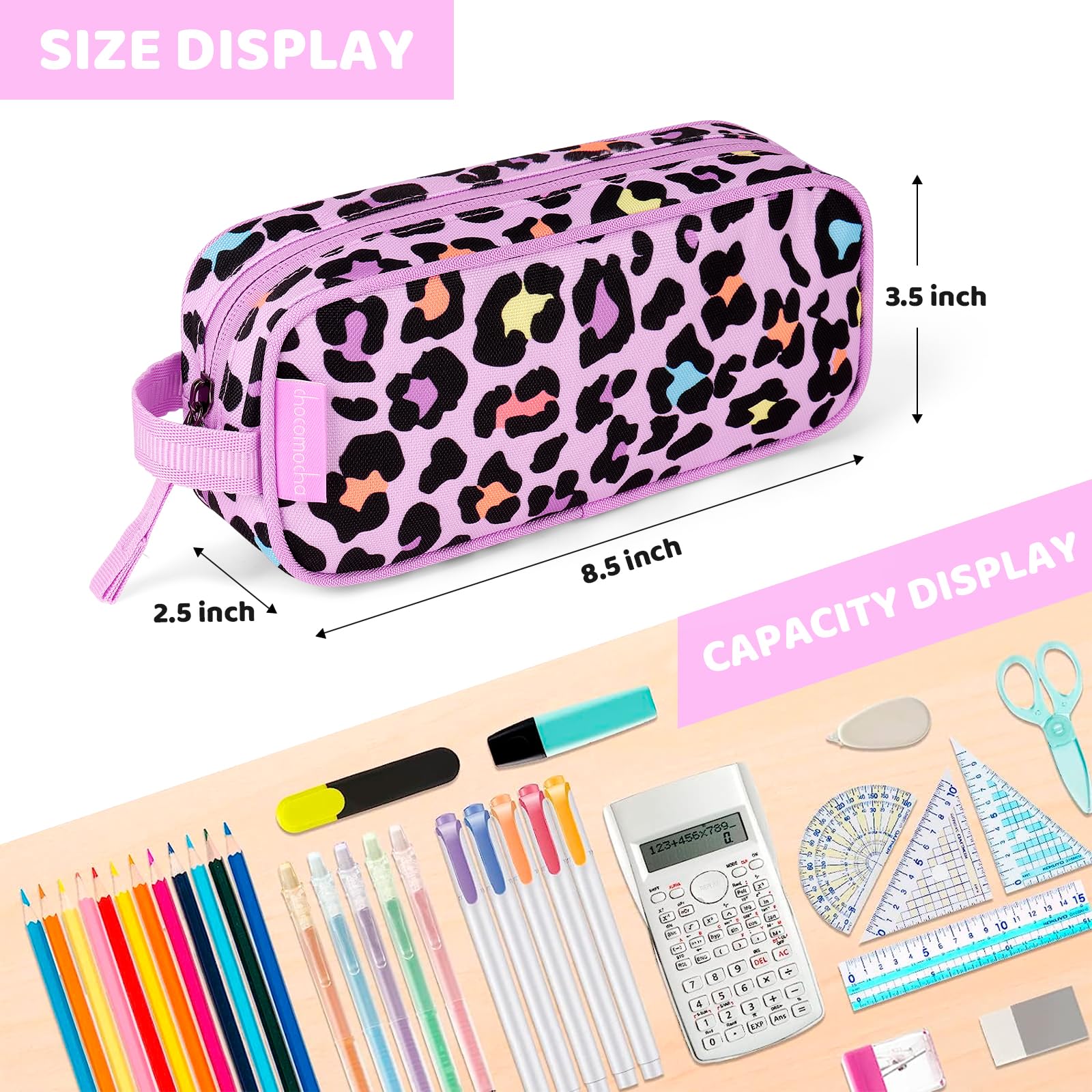 Choco Mocha Soft Pencil Case for Kids - Cute School Supplies Pouch for Boys & Girls - Perfect for Classroom, Art Class & Travel Organization