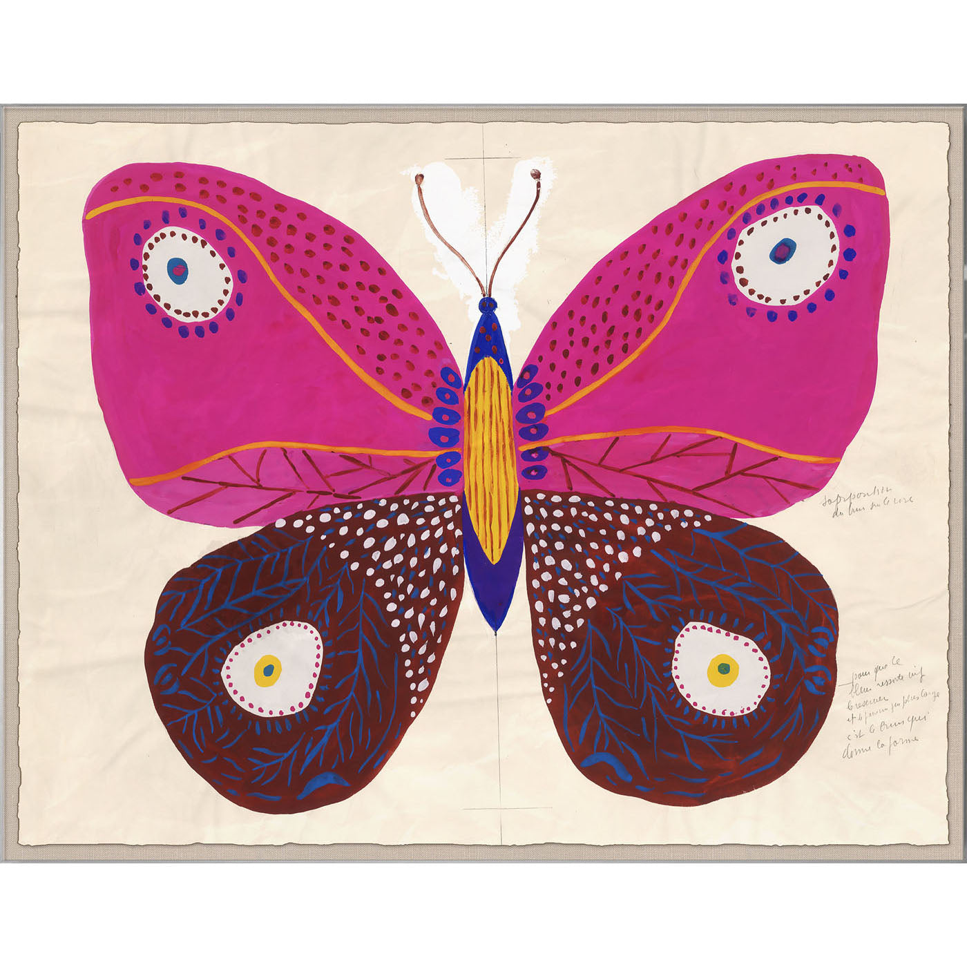 Paule Marrot Pink Butterfly Scarf - Elegant Floral Fashion Accessory for Women, Perfect for Spring Outfits & Special Occasions
