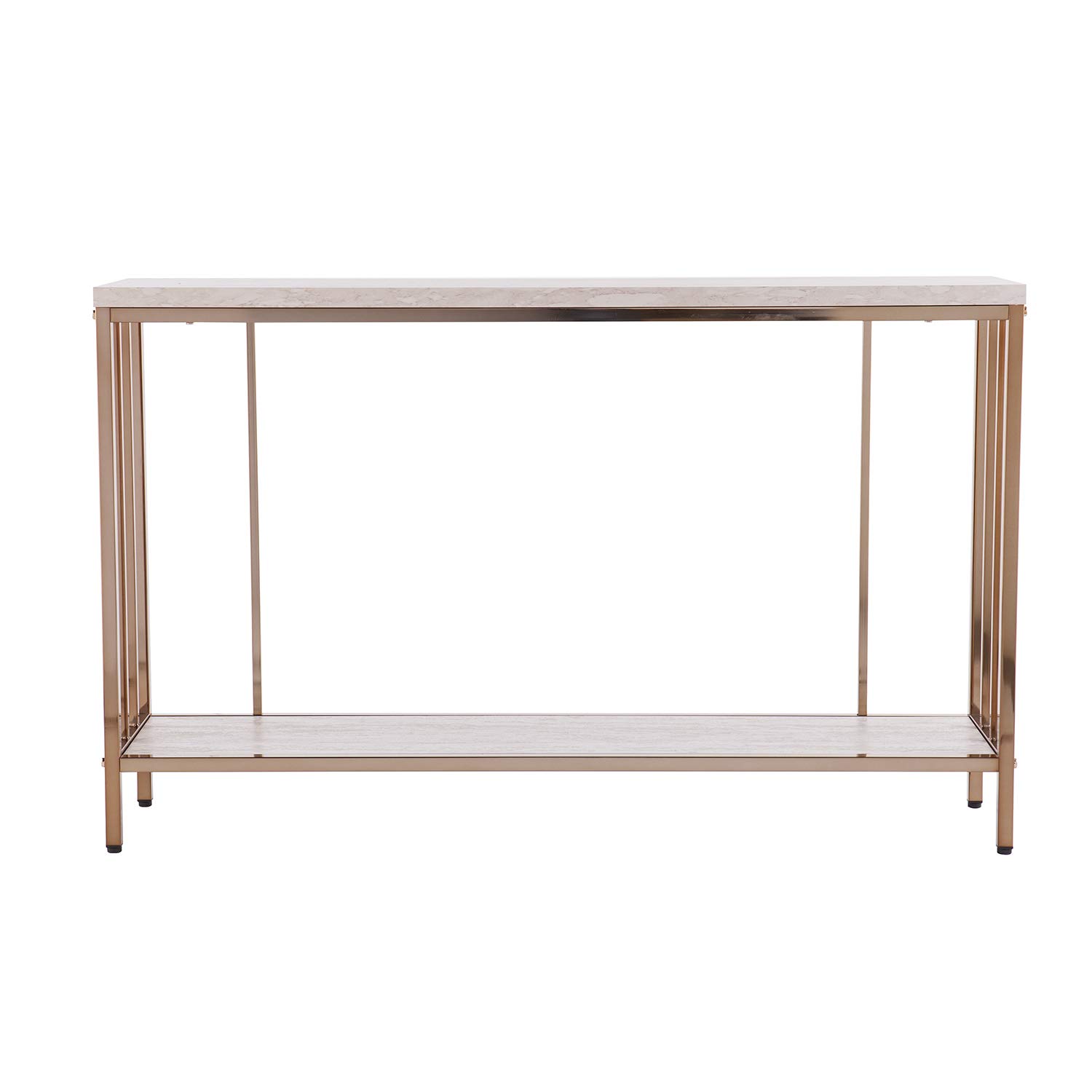 SEI Furniture Brexlyn White Console Table - Southern Enterprises Entryway Sofa Table for Hallway, Living Room & Home Decor