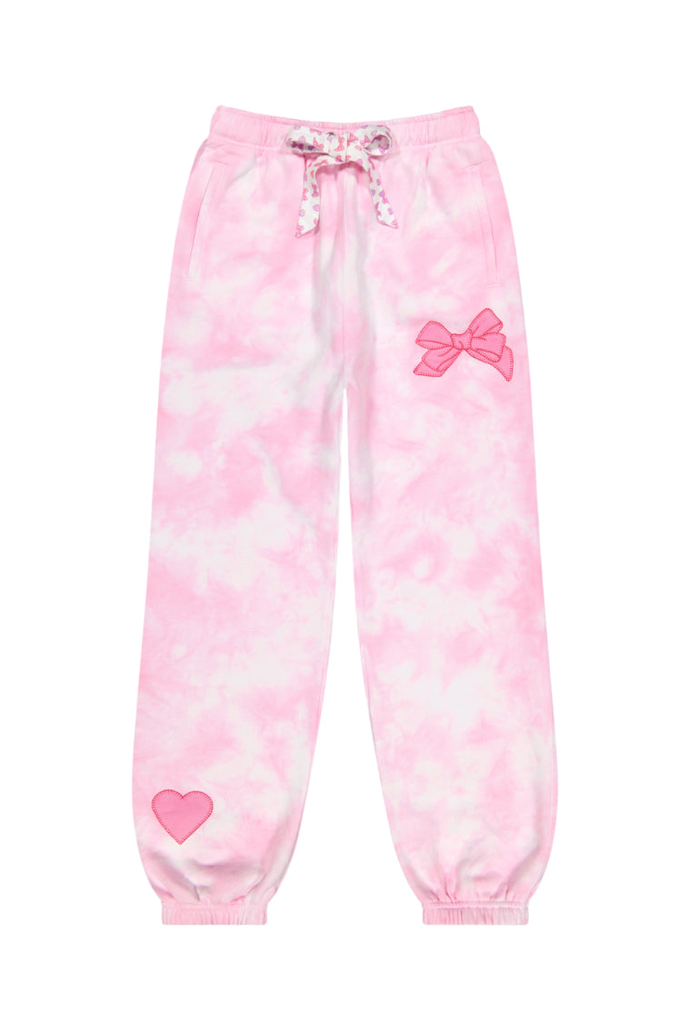 LoveShackFancy x Roller Rabbit Disco Bow Sweatpants for Women - Soft & Stylish Lounge Pants with Decorative Bow - Perfect for Yoga, Home Wear & Casual Outfits