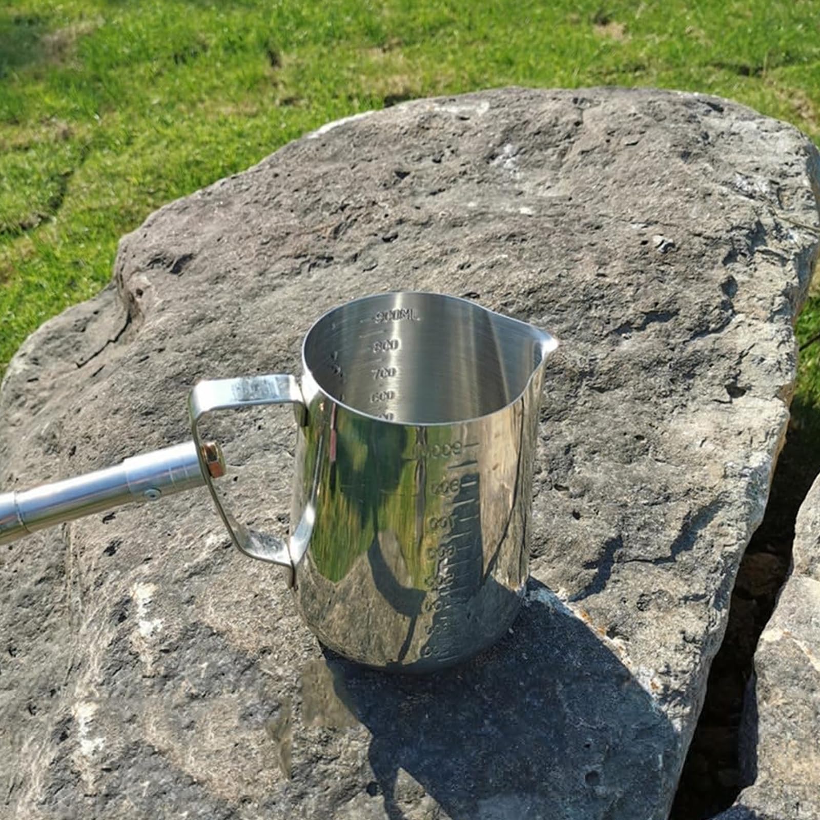 Stainless Steel Telescopic Water Sampler with 1000ml Plastic Ladle - Easy Install Water Sampling Pole for Quality Testing | Pond, Lake & River Sample Collection