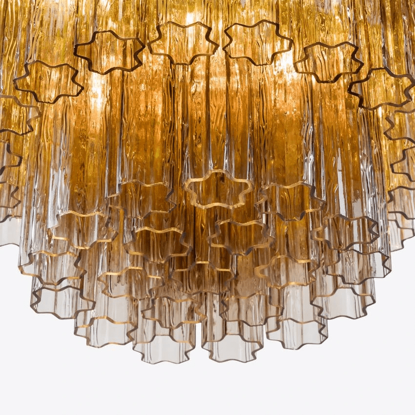 Modern Medium Treviso Chandelier - Elegant Crystal Ceiling Light Fixture for Dining Room, Living Room & Bedroom Decor