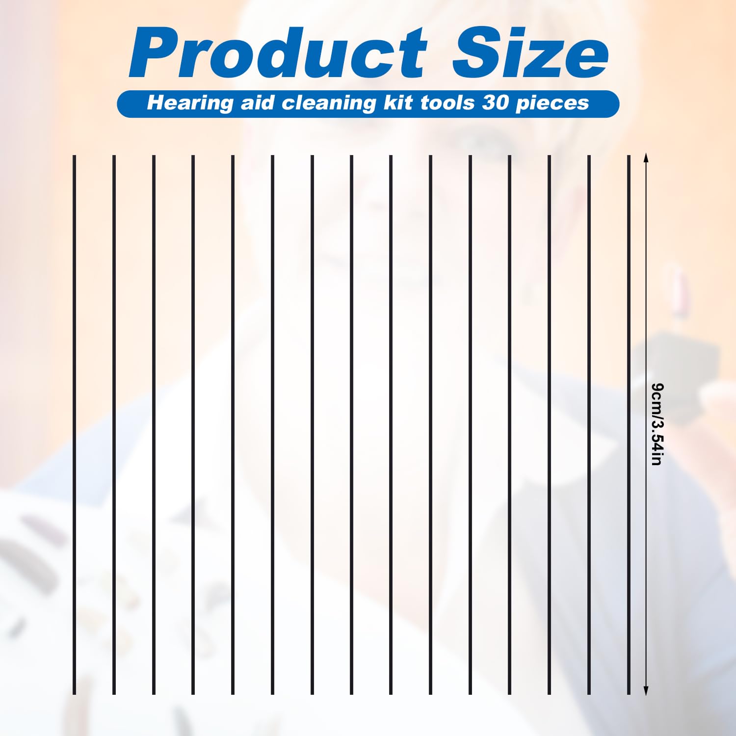 15pcs Hearing Aid Pipe Cleaners - Premium Hearing Amplifier Cleaning Tools & Accessories for Hearing Aid Users - Perfect for Daily Maintenance & Travel Use