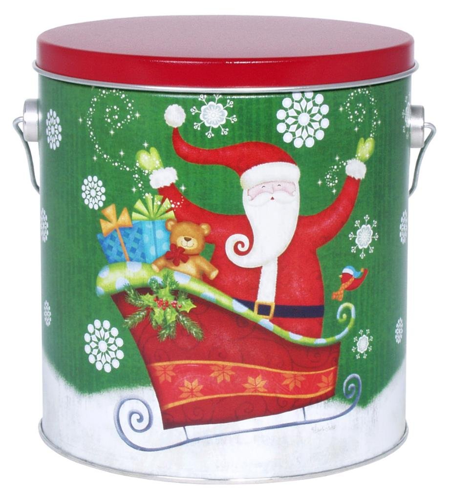 Scott's Cakes Solid Milk Chocolate Red Croquettes - Foil Wrapped Holiday Treats in Sparkly Santa Pail | Christmas Gifts, Stocking Stuffers & Party Favors