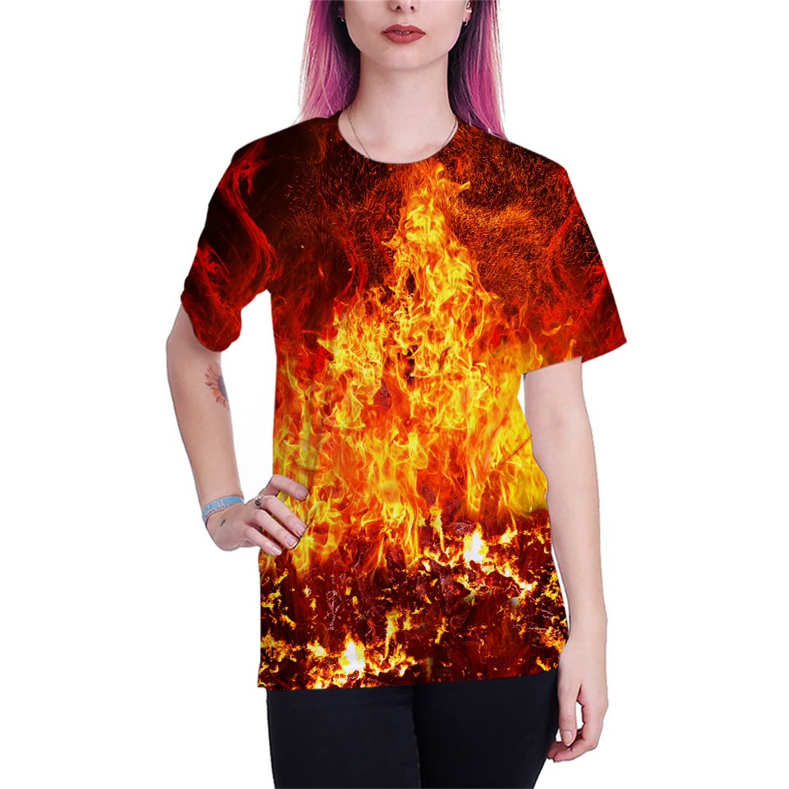 Yasswete Unisex 3D Printed Graphic T-Shirts - Short Sleeve Casual Tops for Men & Women - Perfect for Streetwear, Parties, and Everyday Fashion