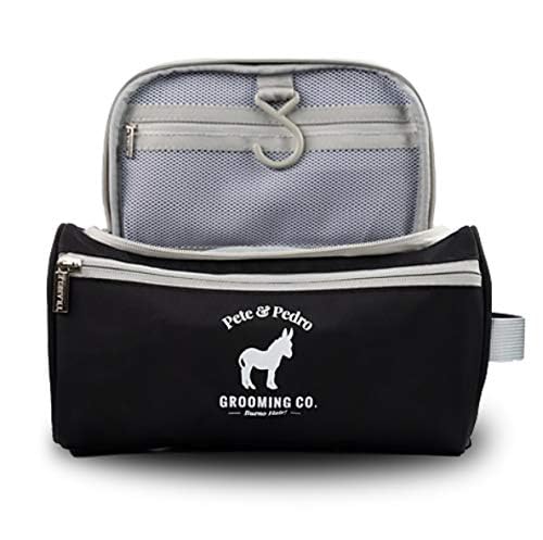 Pete & Pedro Premium Travel Toiletry Bag for Men & Women - Water-Resistant Hanging Dopp Kit with 3 Compartments, Hook & Handle - Ideal for Cosmetics, Shaving Essentials & Toiletries - Perfect for Business Trips, Gym, Camping & Vacation (As Seen on Shark Tank)