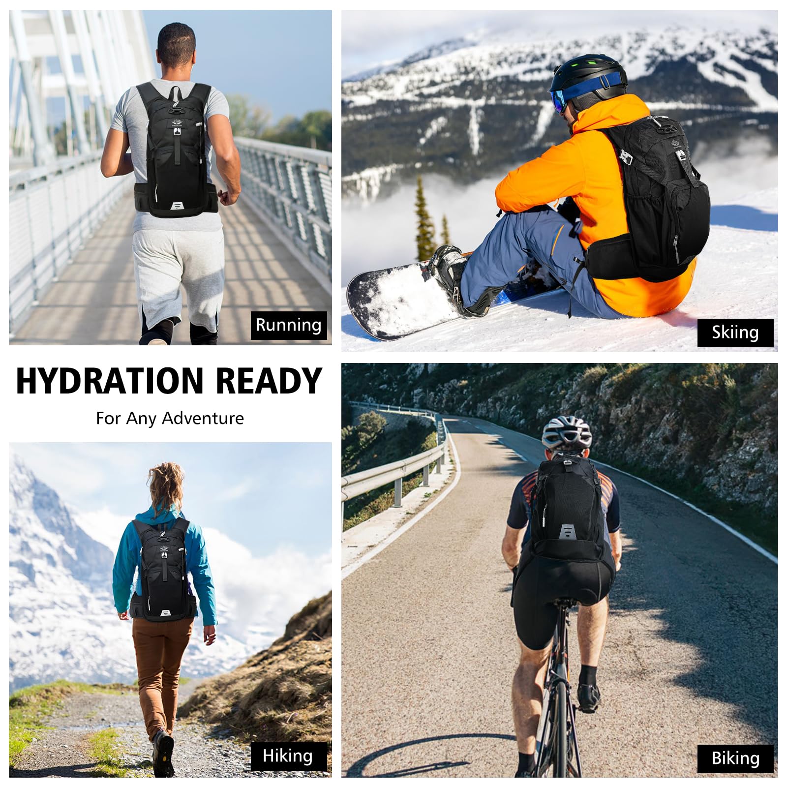 **Hydration Backpack - Insulated Water Pack with Moisture-Proof Design for Hiking, Cycling, Running, Skiing & Outdoor Adventures - Perfect for Marathon, Camping & Climbing**