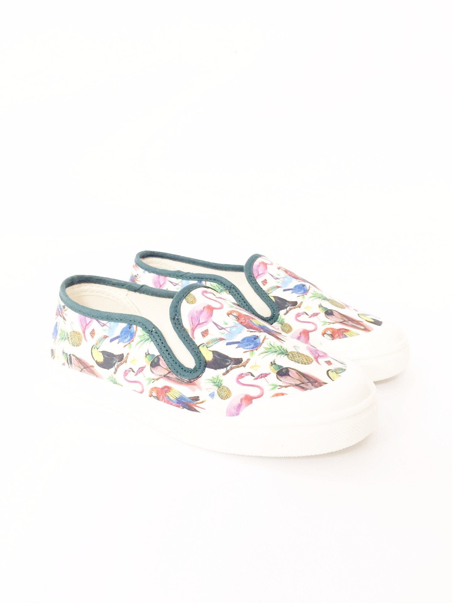 PePe Tropical Print Slip-On Sneakers - Lightweight Comfortable Casual Shoes for Women | Perfect for Beach Vacation, Summer Outfits & Everyday Wear
