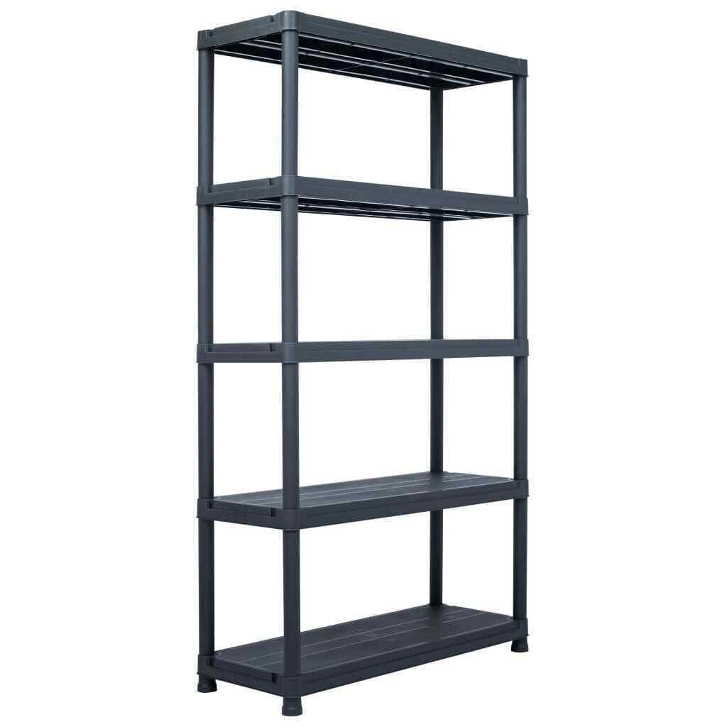 5-Tier Heavy Duty Boltless Storage Shelves - Industrial Garage Shelving Unit for Home, Office & Warehouse Organization - Perfect for Closet, Shoe Storage & Garage Storage Solutions