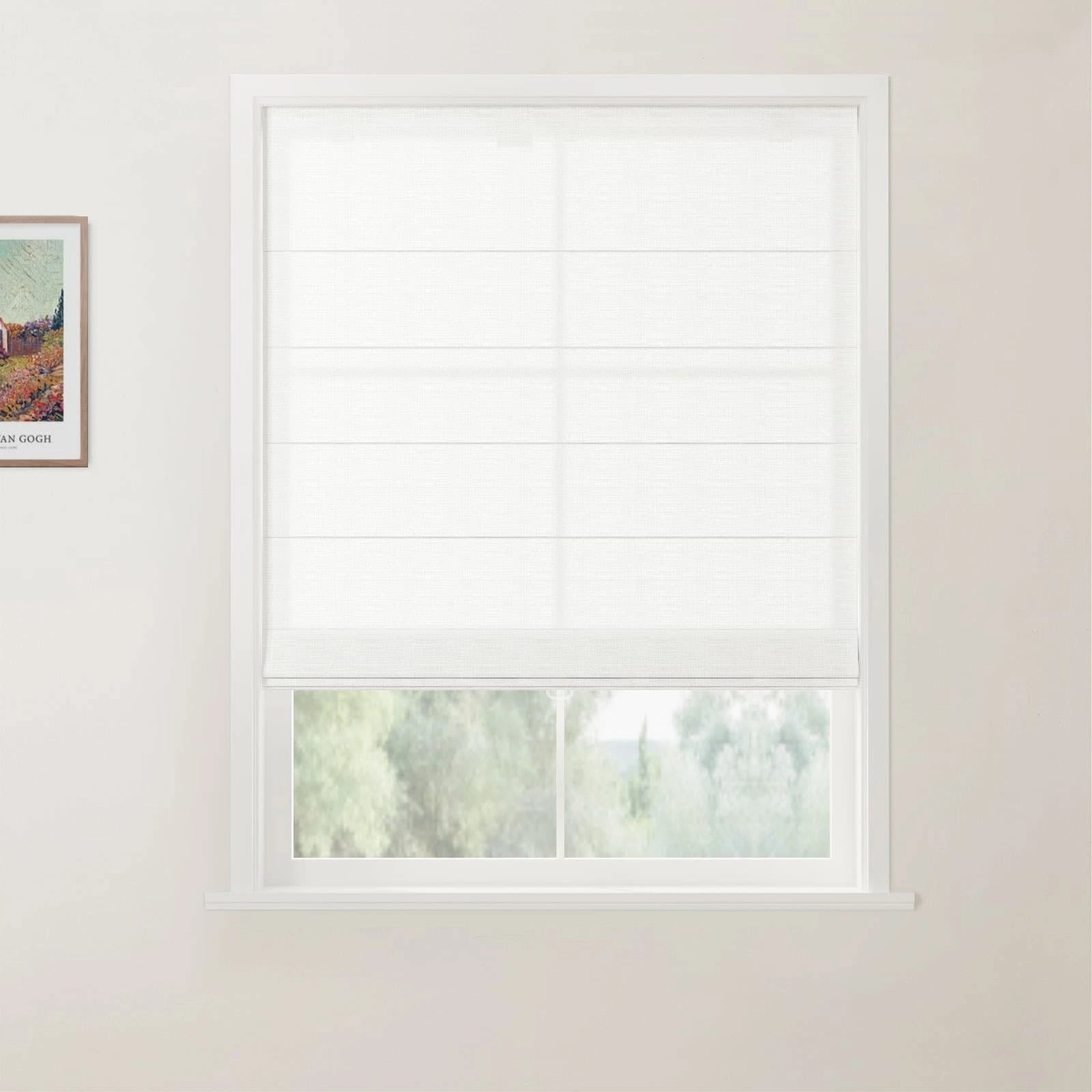 Custom Cordless Roman Shades for Windows - Blackout Back Slat Design for Privacy & Light Control - Perfect for Living Room, Bedroom, and Home Office