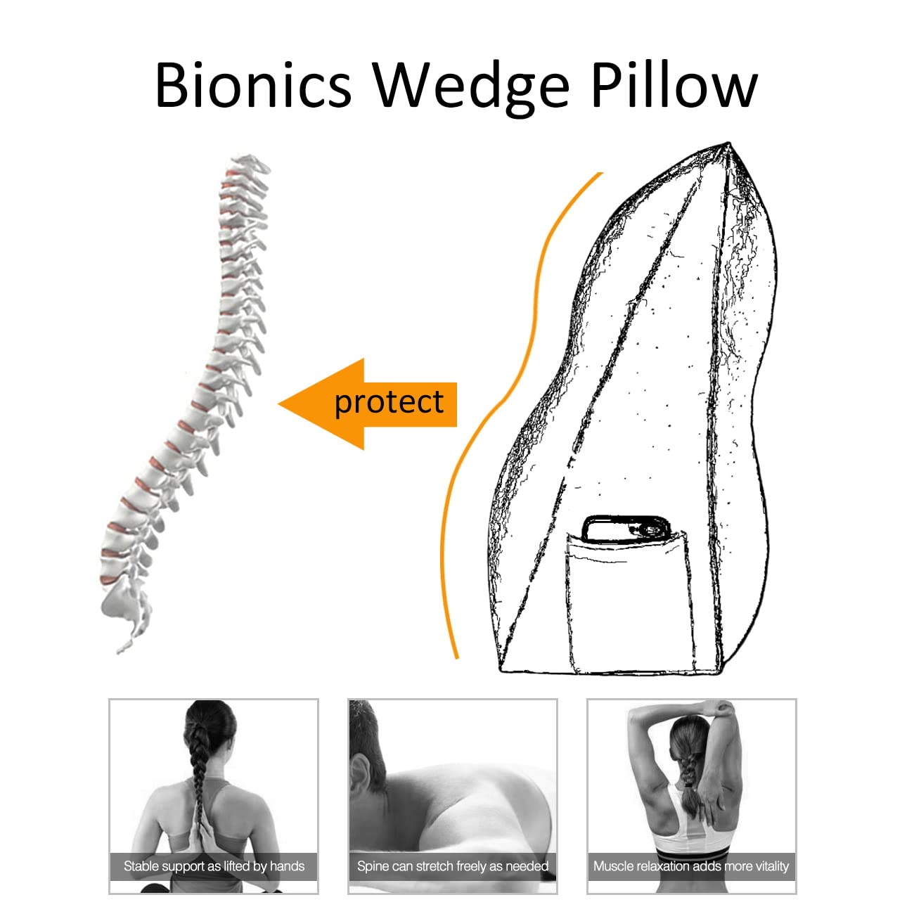 Ergonomic Headboard Reading Pillow with Back Support - Large Adult Backrest Wedge Cushion for Sitting Up in Bed - Velvet Bedrest Pillow for Comfortable Reading, Watching TV, or Relaxing - Light Gray King Size by Roner