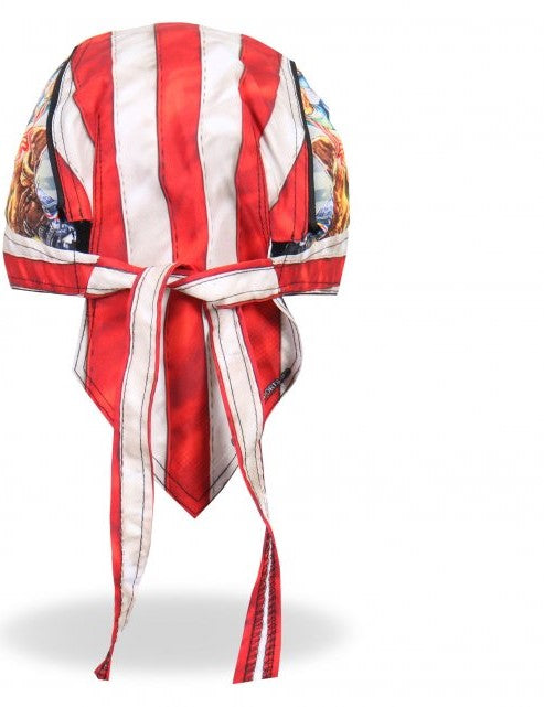 Uncle Sam American Flag Biker Durag – Premium Leather Headwrap for Motorcycle Riders | Patriotic Cycling Accessory for Men & Women