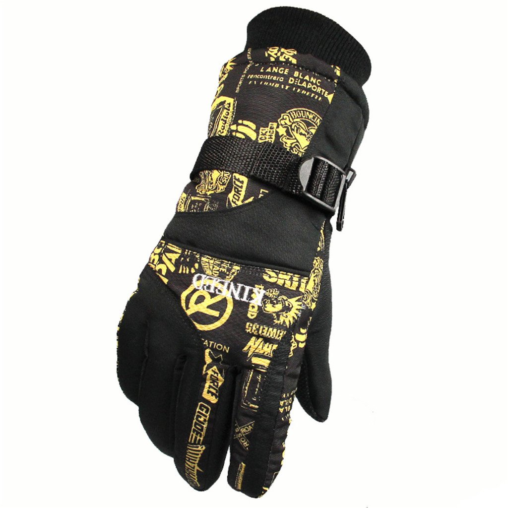 Runtlly Women's Waterproof Winter Ski Gloves - Warm Full Finger Thermal Gloves for Outdoor Sports, Snowboarding & Hiking - Perfect for Skiing, Running & Cold Weather Activities