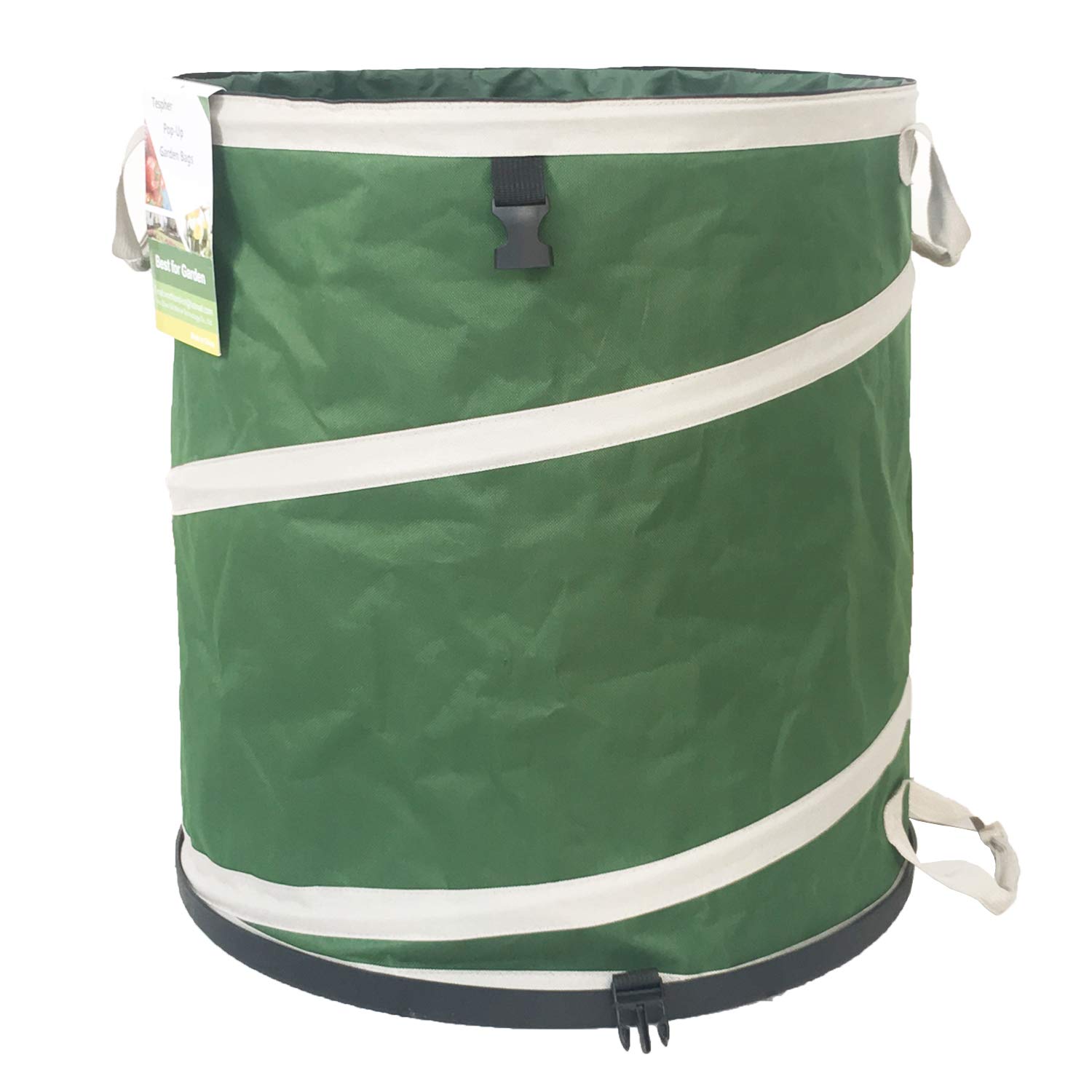 46-Gallon Collapsible Trash Can with Hard-Shell Bottom - 22x28 Inch Yard Waste Bag for Garden Debris, Recycling, Camping & Laundry | Heavy-Duty Collapsible Container with 4 Handles for Leaves, Grass Clippings & Outdoor Cleanup | Perfect for Backyard, Garage & RV Use