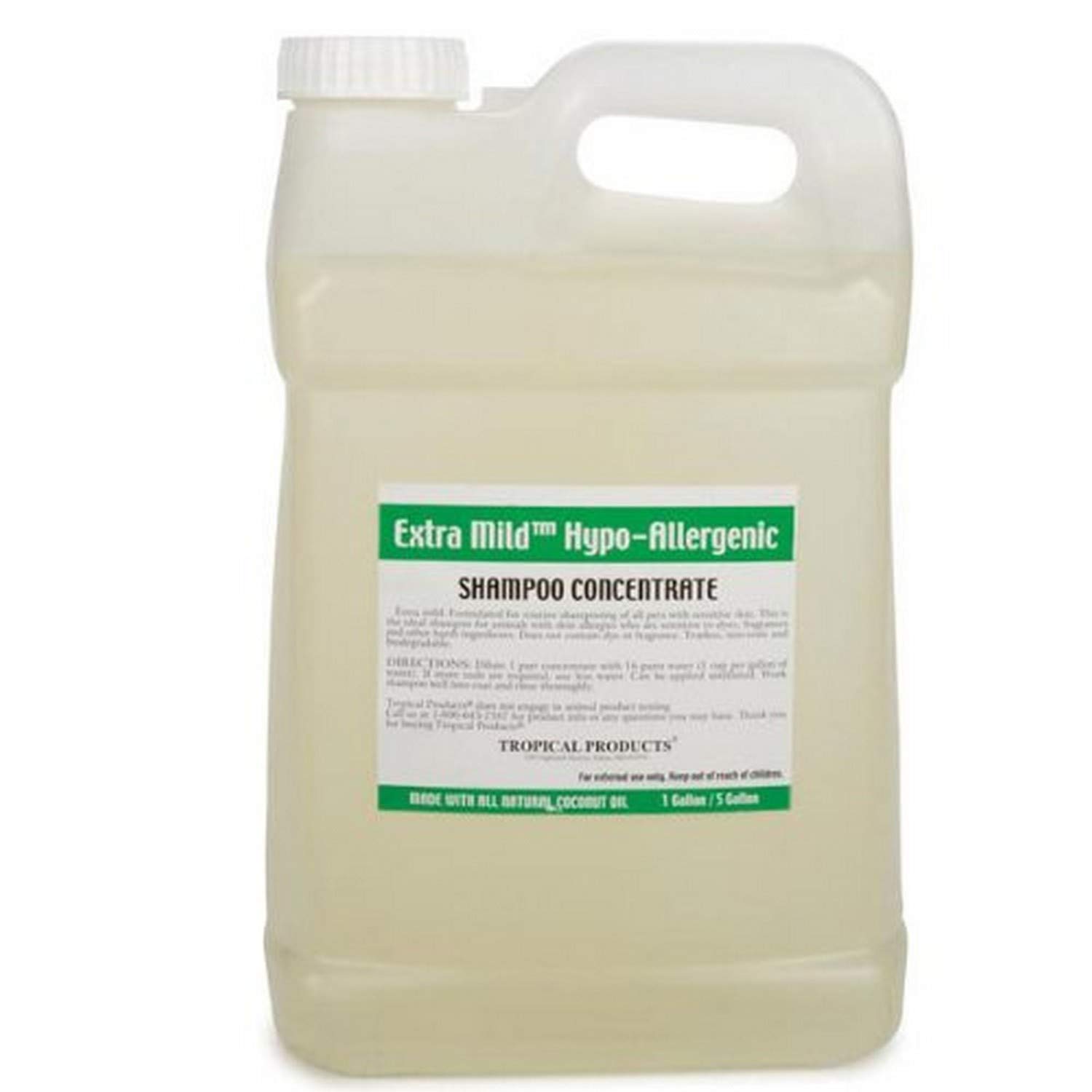 TROPICAL Extra Mild Hypoallergenic Pet Shampoo for Dogs & Cats - 2.5 Gallon - Gentle Cleansing for Sensitive Skin - Perfect for Bathing, Grooming & Allergy Relief