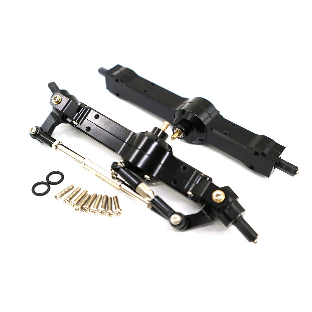 MN-D90 MN-99 MN-91 FJ-45 All Metal Front & Rear Bridge Axle Assembly for RC Cars - Titanium Color - Upgrade Your Crawler for Off-Road Adventures