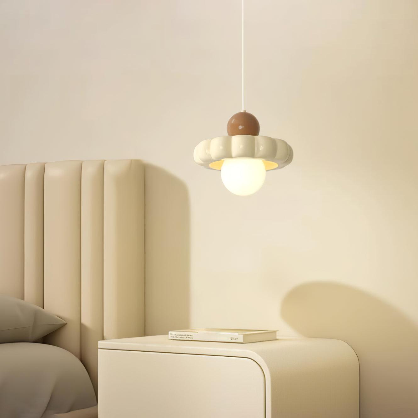 Stylish Cream Cloud Pendant Lamp - Modern Hanging Light Fixture for Bedroom, Living Room & Dining Room Decor
