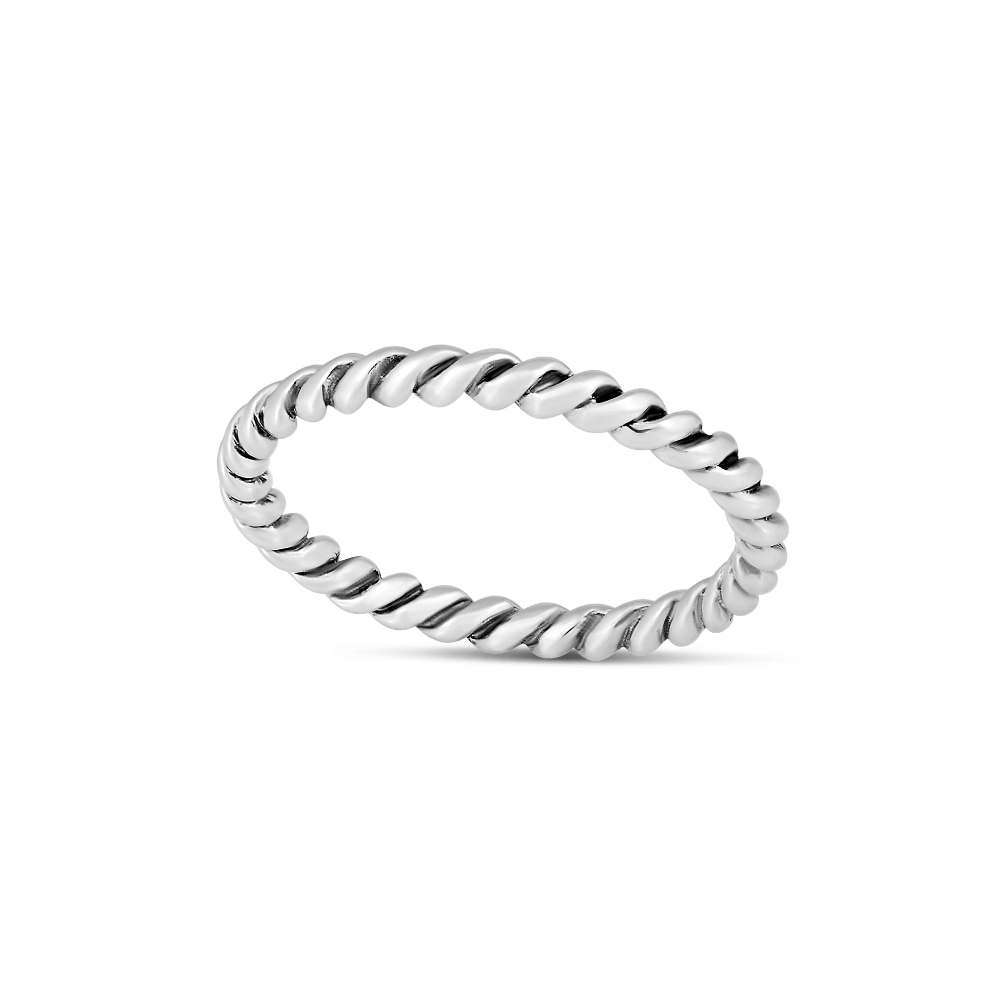 Twisted Rope Ring Band for Women - Elegant Stackable Boho Jewelry for Everyday Wear & Layering