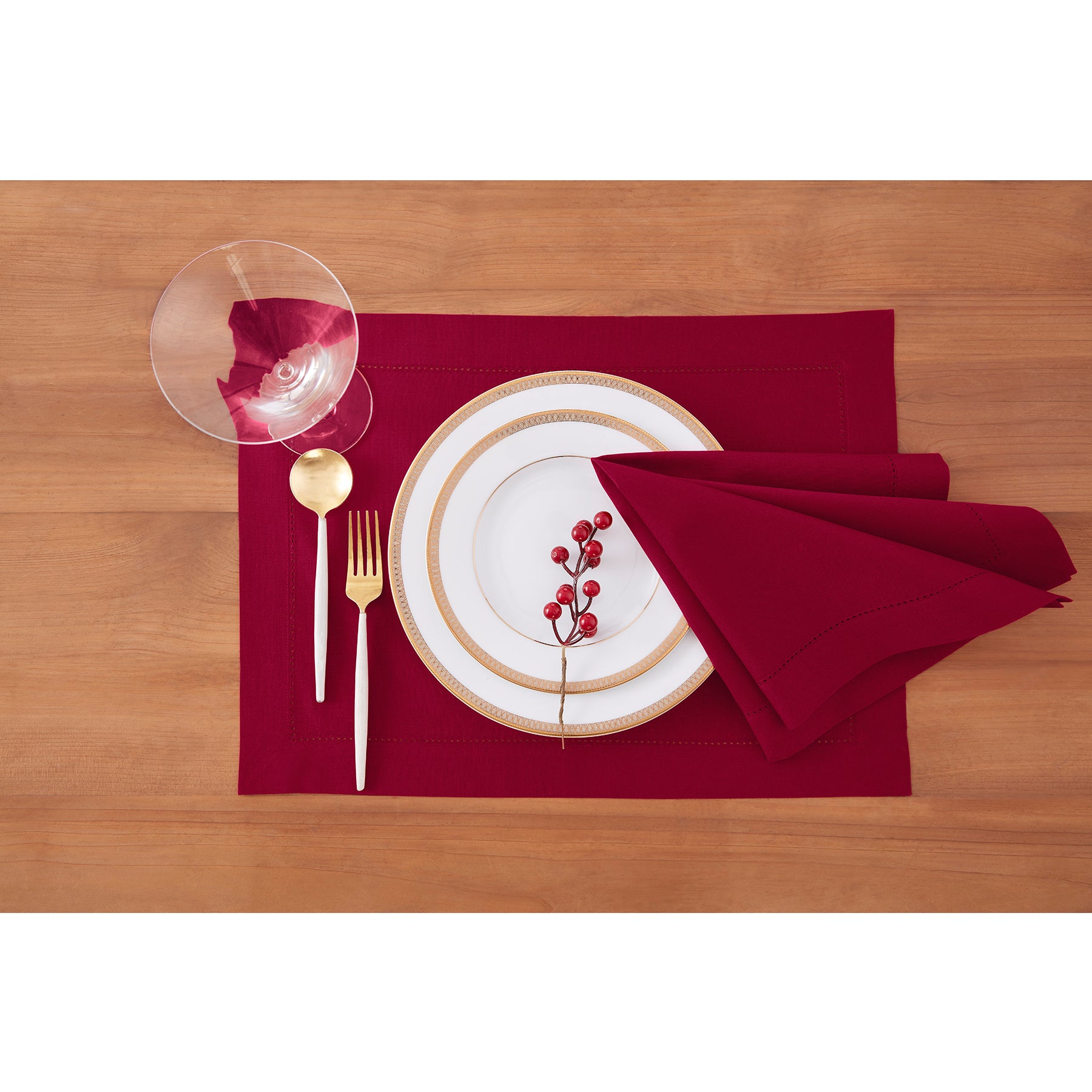 Premium Cotton Linen Hemstitch Napkins Set - 100% Natural Fabric Dinner Napkins for Formal Dining, Wedding, and Special Occasions - Elegant Table Decor for Restaurants and Home Entertaining