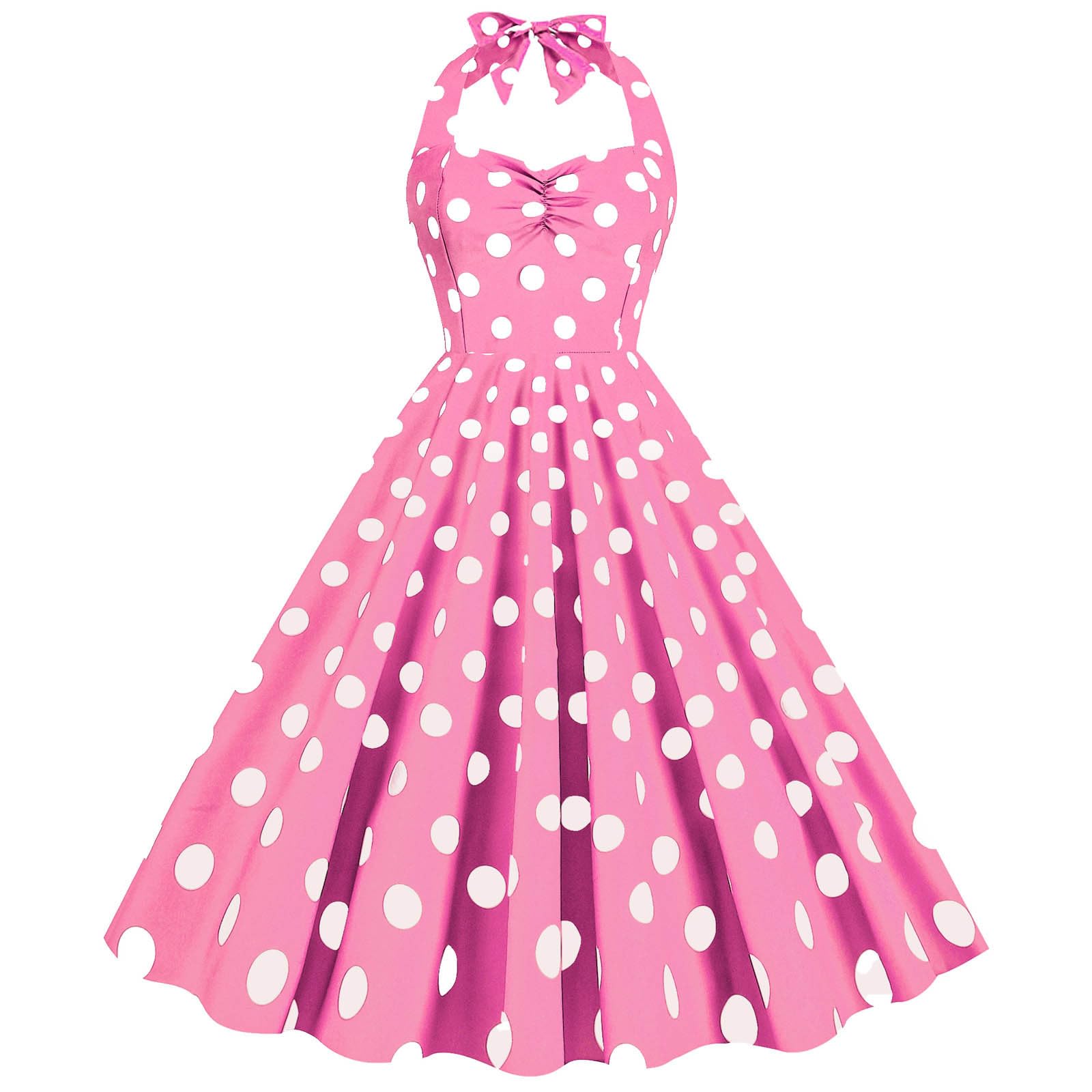 Elegant Pink Rockabilly Dress for Women 2023 | Vintage 1950s Cocktail Swing Dress | Perfect for Parties, Weddings & Retro Events