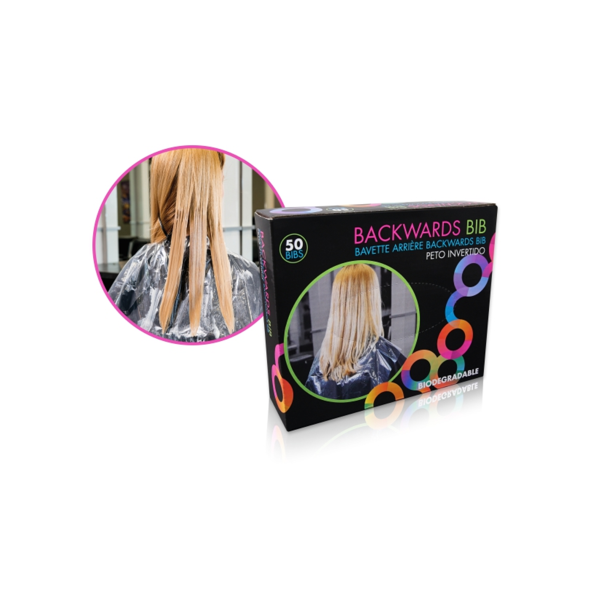 Backward Bib - Adjustable Baby Bib for Messy Eaters - Soft & Waterproof Feeding Bib for Toddlers - Perfect for Mealtime, Snacks & Playtime