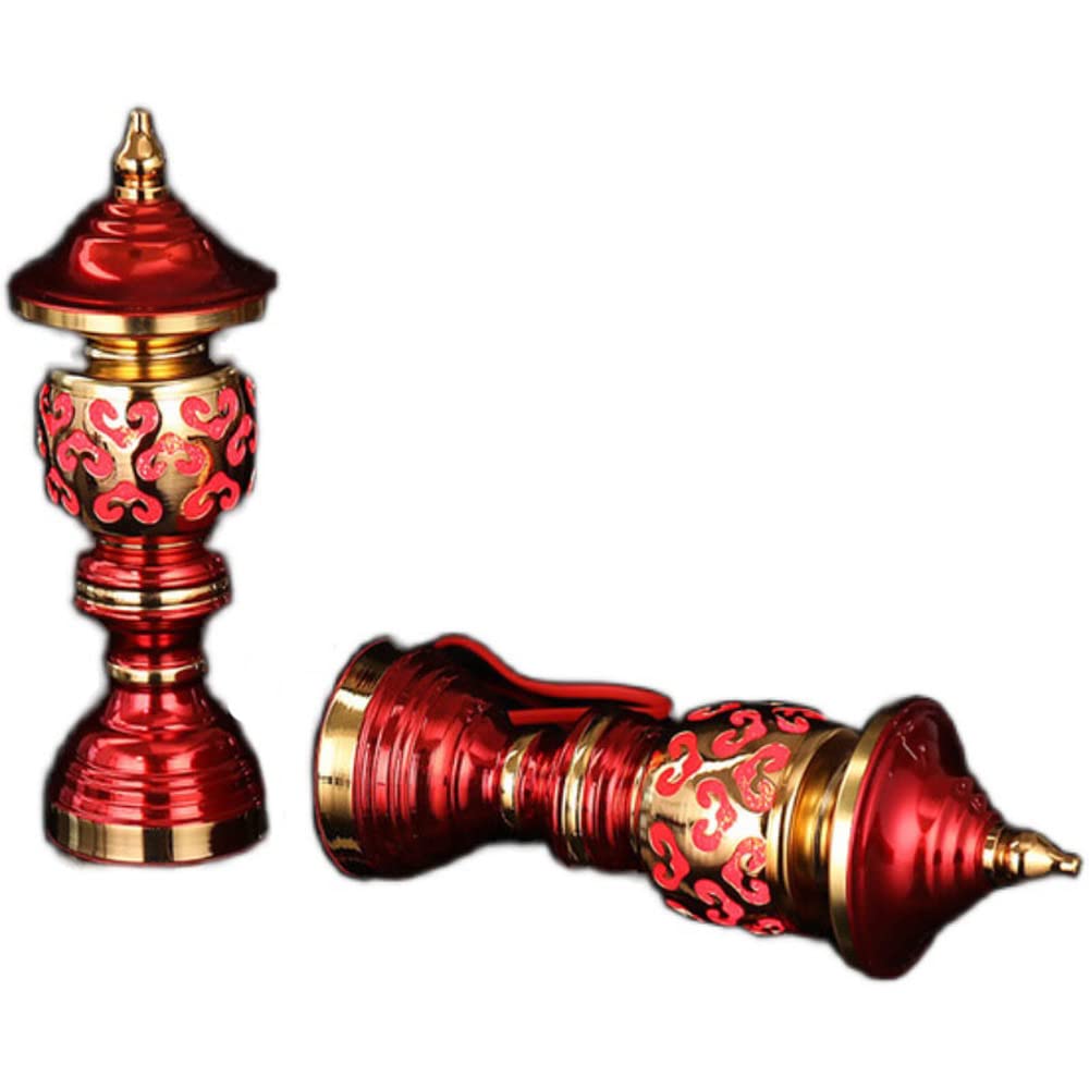 24cm LED Alloy Guanyin Wealth Lamp - Buddhist Altar Light for Home Temple Decor, Meditation & Spiritual Enlightenment (1 Pair)