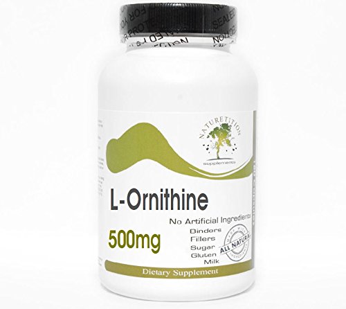 L-Ornithine 500mg - 200 Capsules | Pure Amino Acid Supplement for Sleep & Muscle Recovery | No Additives, Non-GMO | Supports Liver Health & Detox | Naturetition Supplements for Athletes & Fitness Enthusiasts