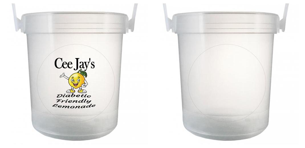 32 oz Plastic Rum Buckets with Custom Sticker - Perfect for Beach Parties, Tailgating & Summer Cocktails | Bulk Drink Containers for Bars, Restaurants & Events