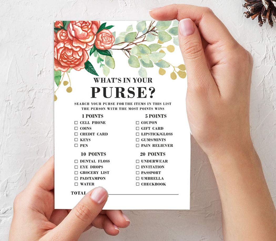 Floral Bachelorette Party Game Set Bundle - 4 Fun Bridal Shower Games (50 Sheets Each) for Memorable Celebrations & Pre-Wedding Events