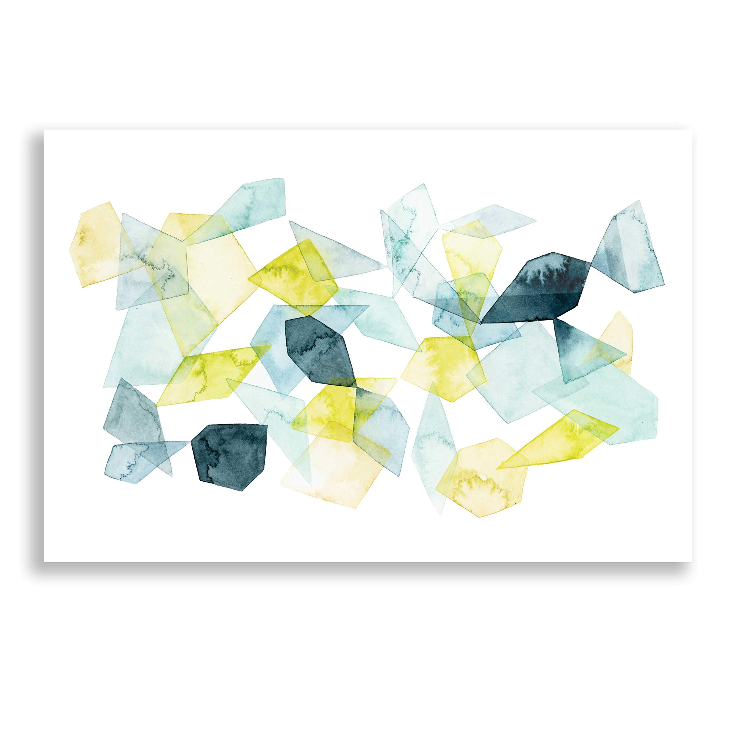 Grace Popp's 'Seaglass Abstract I' - 24x16 Inch Acrylic Glass Wall Art Painting, Modern Coastal Home Decor for Living Room, Bedroom or Office