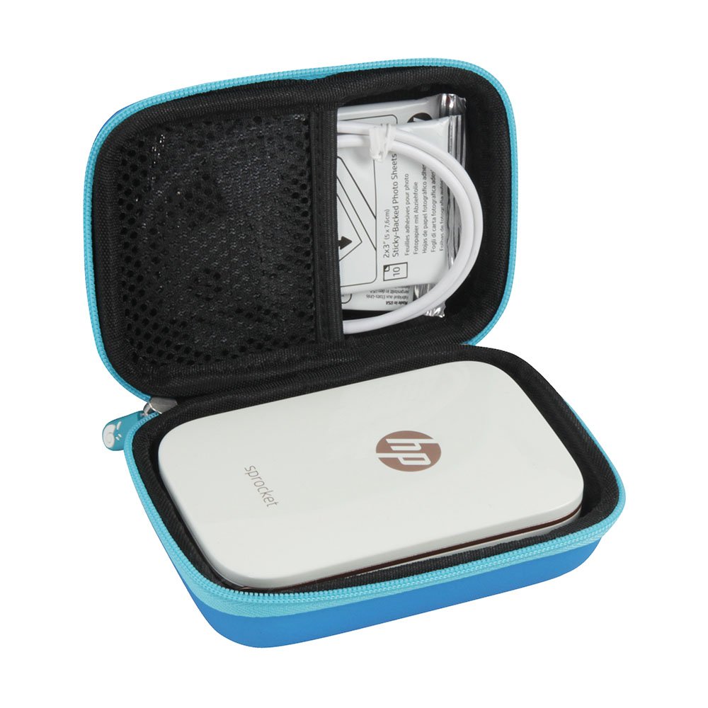 Hermitshell Hard EVA Travel Case for HP Sprocket Portable Photo Printer - Durable Protective Cover with Secure Fit (Blue) - Perfect for Travel, Home Storage & On-the-Go Printing